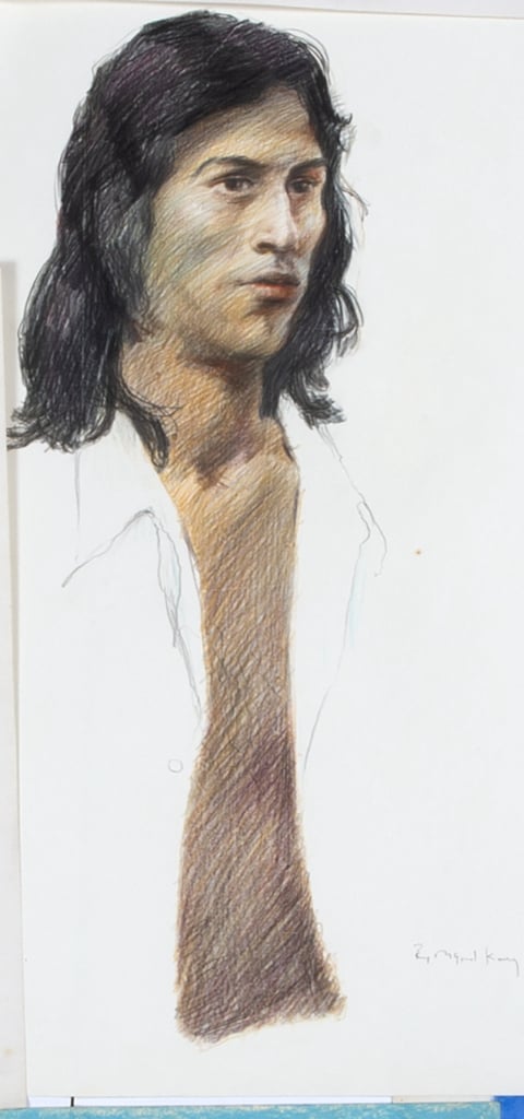 Shadow and Stump painting by Crispin Heesom